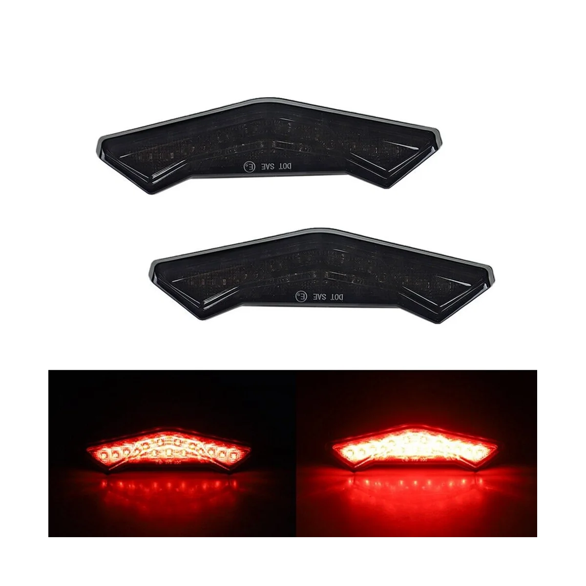 

1Pair ATV Smoked LED Taillights Rear Brake Tail for 2021-2022 710006633