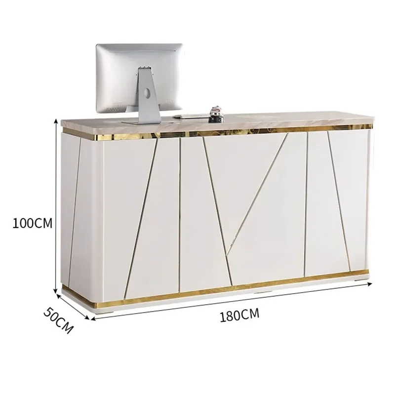 

Pulpit Front Reception Desk Podium Lectern Bar Modern Office Cash Counter Desk Restaurant Tables White Bureau Meuble Furniture