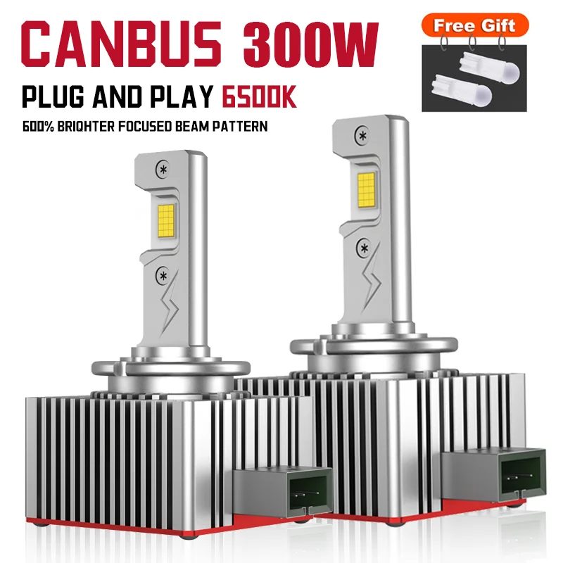 

2pcs D1S D3S D8S LED Car Headlights HID Bulbs D2S D4S D8S 300W 6500K D2R D4R White Light Xenon HID Lamp Plug&Play CANBus 12V 24V