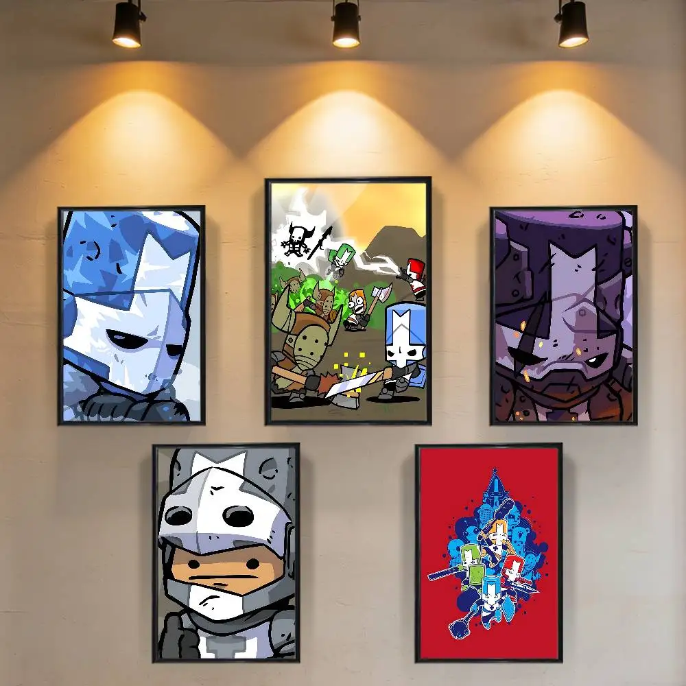 

Game Blue Red Castle Crashers Poster Prints Wall Art Picture Painting Gift Living Room Restaurant Bar Large Dec Sticker