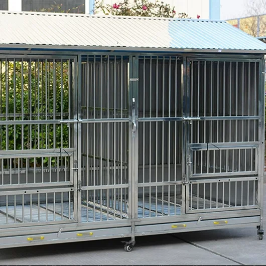 high quality stainless steel strong heavy square tube dog cage home outdoor kennel