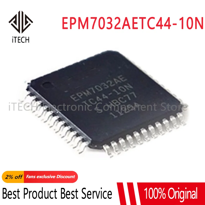 10PCS/LOT 100% New EPM7032AETC44-10N EPM7032AETC44 TQFP-44 Programmable Gate Array Chip