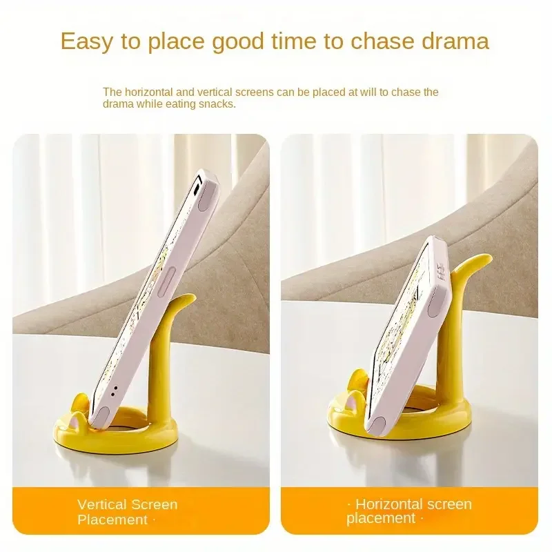 حامل هاتف على شكل قطة، زوايا عرض قابلة للتعديل، تستخدم سطح المكتب المحمول، توافق عالمي، تصميم لطيف، حل مشاهدة كسول