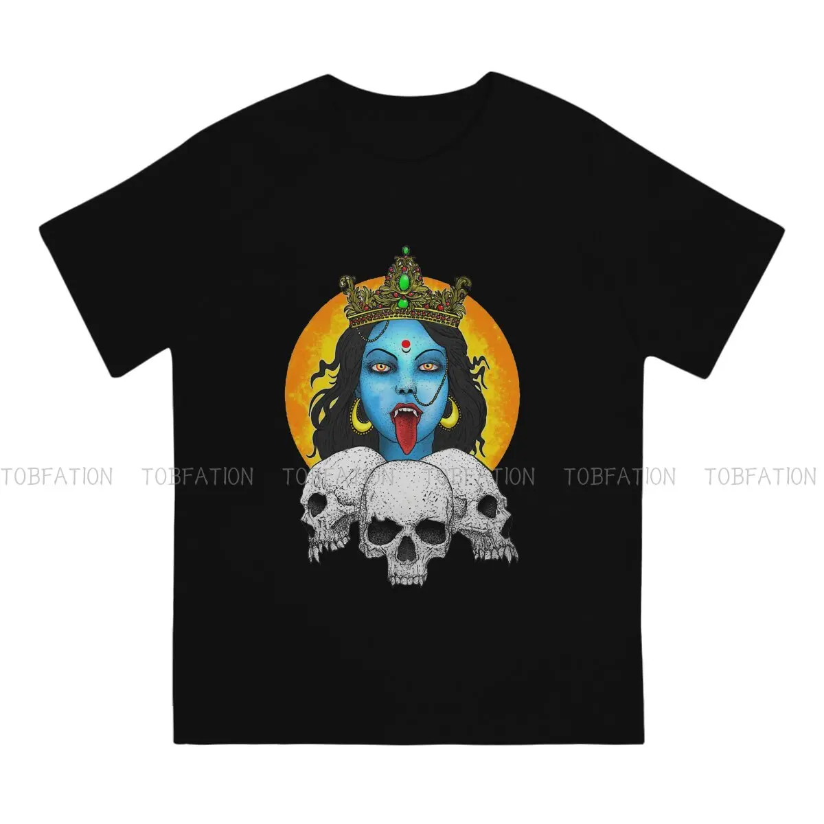 Kali Hindu Goddess Round Collar TShirt Shiva Hindu God India Lingam Polyester Original T Shirt Men Clothes Individuality