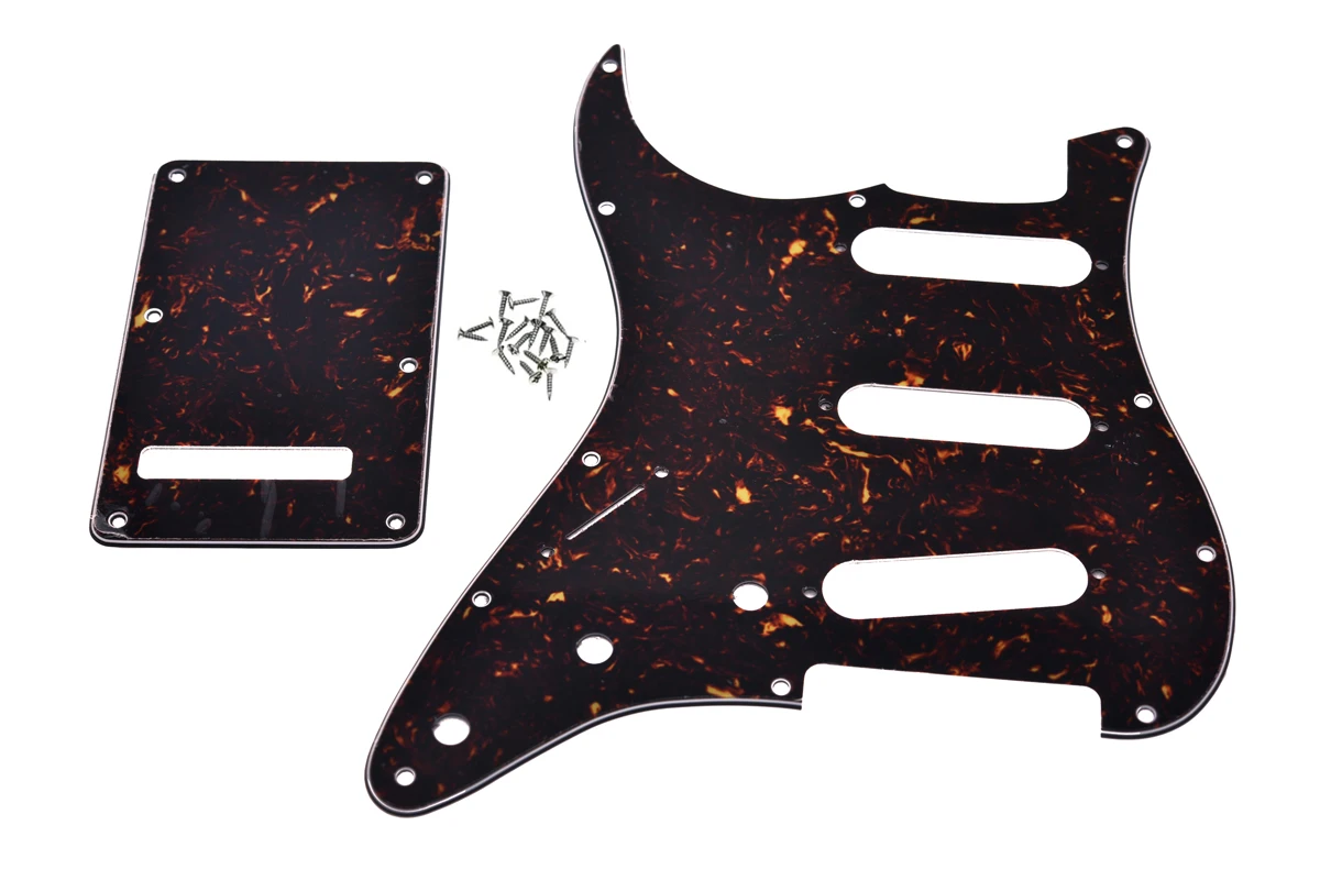 KAISH Lefty ST Strat SSS Pickguard Left Handed Tremolo Backplate Trem Cover Set for American Stratocaster