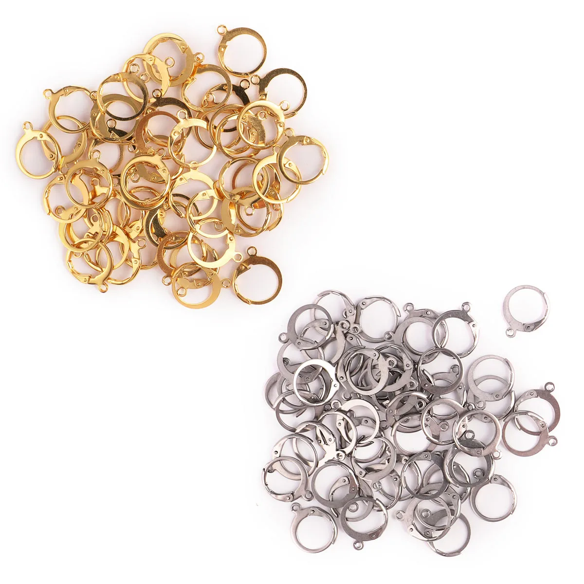 20Pcs Ear Hook Earrings Metal Handmade Jewelry Accessories Durable Hooks Open Eyelet for DIY Earrings Ladies Girls Gift