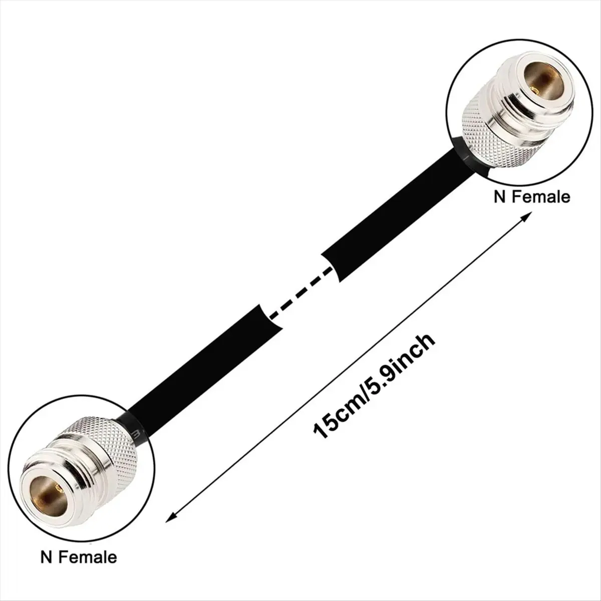 AAAE 2PCS Door/Window Pass Through Flat Coaxial Cable 50 Ohm SO239 UHF Female to UHF Female Pigtail Cable