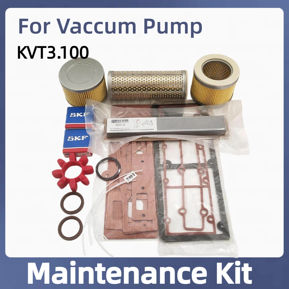 1set KVT3100 for becker Vacuum pump maintenance kit blade seal kit gasket exhaust filter element bearing