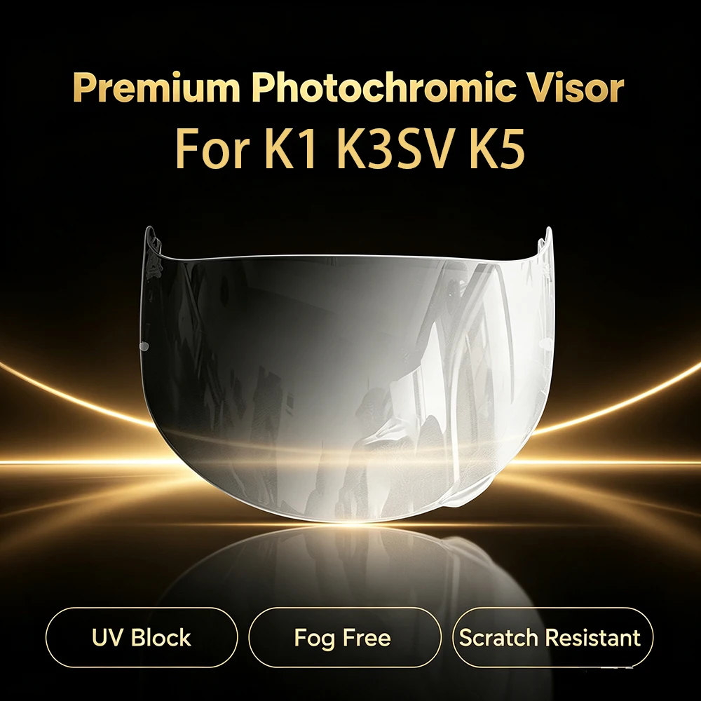 Photochromic Visor For AGV K1 K3SV K5 Motorcycle Helmet Lens Glass Shield Windshield Replacement Viewfinder Screen