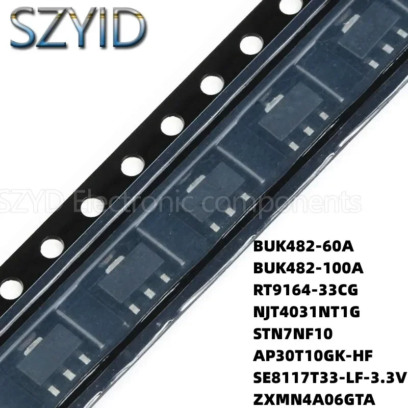 100PCS SOT223 BUK482-60A BUK482-100A RT9164-33CG NJT4031NT1G STN7NF10 AP30T10GK-HF SE8117T33-LF-3.3V ZXMN4A06GTA