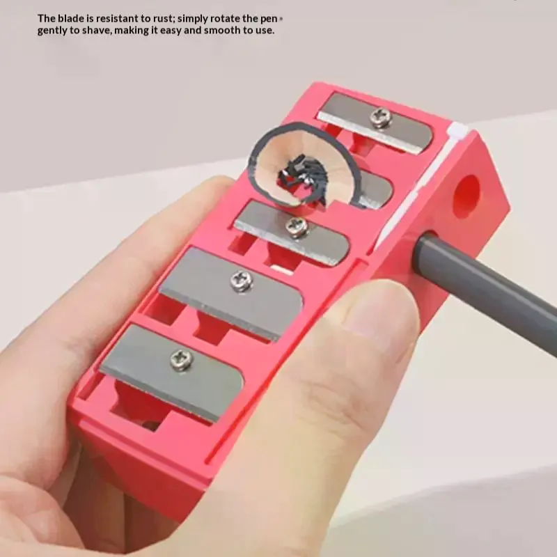 5 Holes Sharpener Multi-functional Pencil Sharpener With Lid For Eyeliner Lipliner Pencils