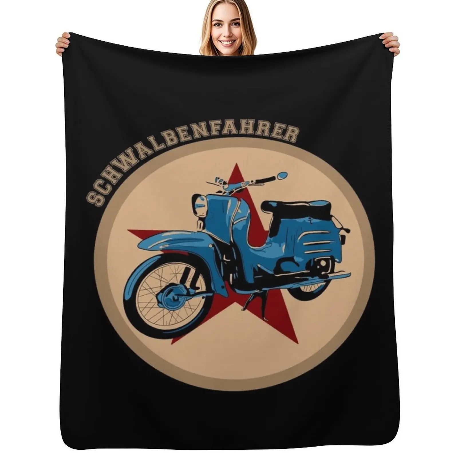 

Simson Schwalbe swallow driver gift Throw Blanket Soft Solid Color Blanket for Couch Bed