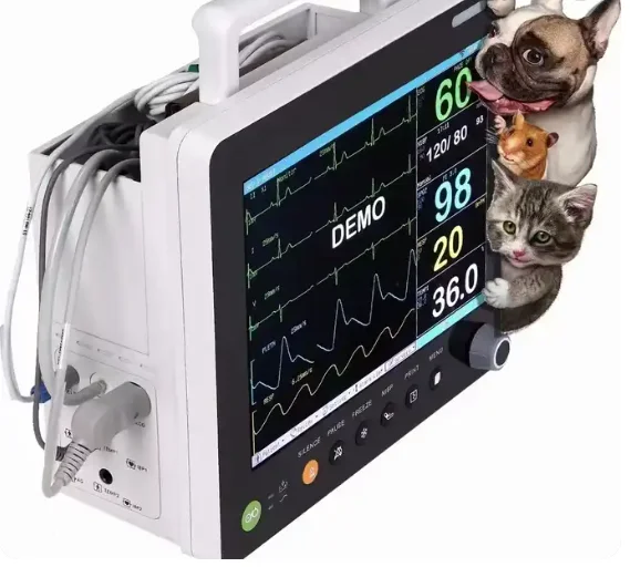 Vet Hospital Equipment Multi-Parameter Veterinary Mon itor for Animal Electrocardiograph and Capnography Veterinary Instrument