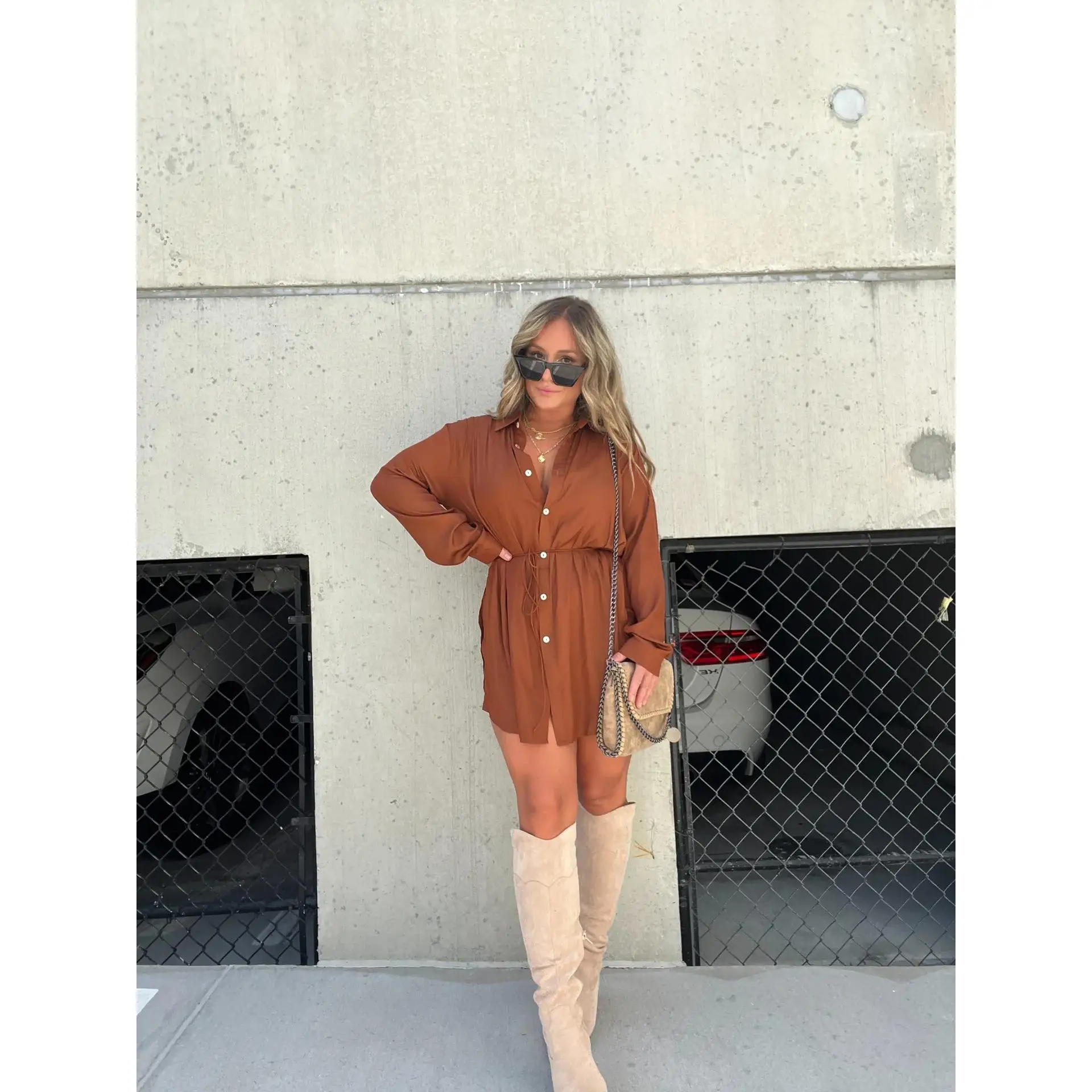 Frauen Lange Sve Standalone Sved irt Overall Faion Set Herbst Pendeln Sle Erwachsene Reine Farbe T-stück Anzug