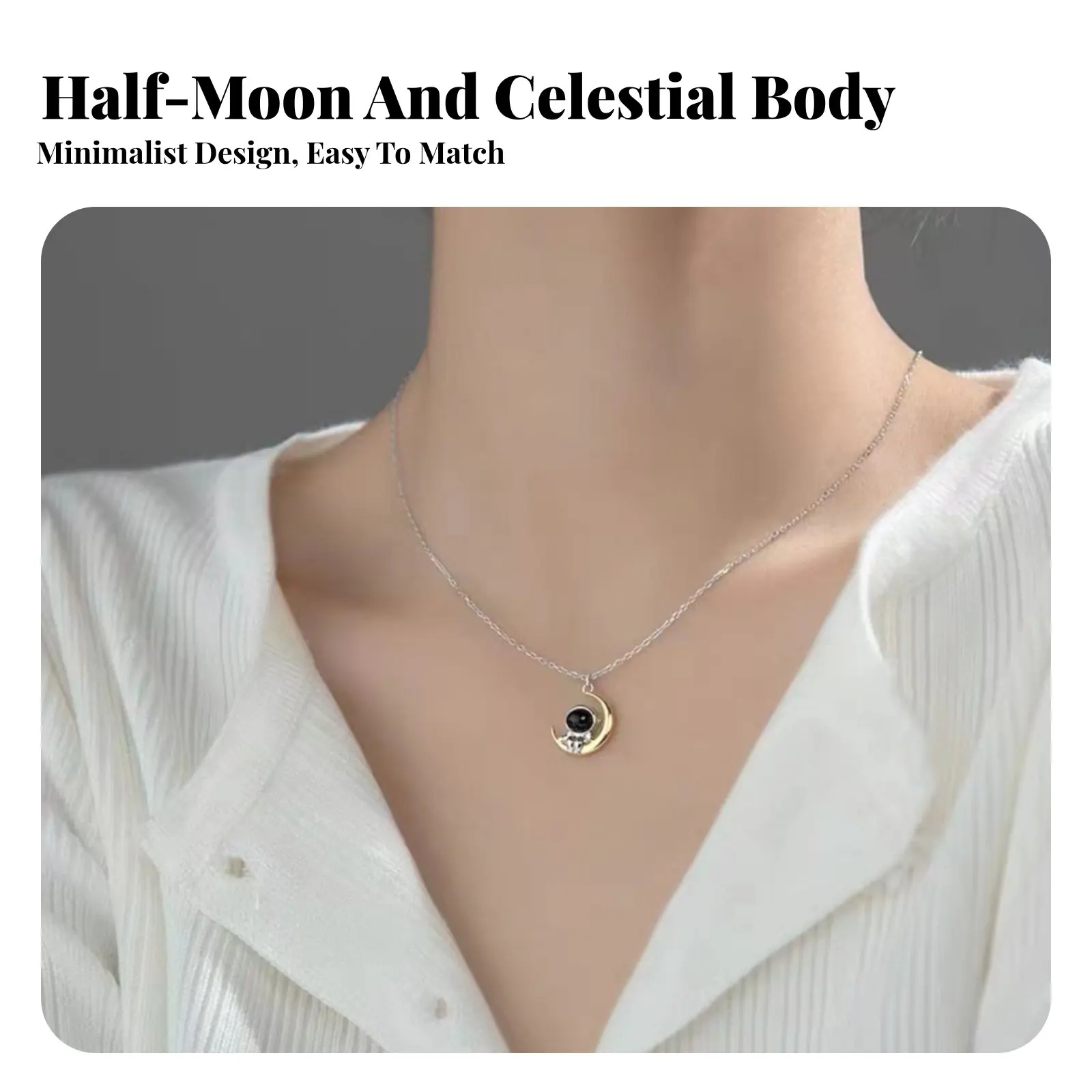 

Парные кулоны-космонавты, медальоны из нержавеющей стали, с мотивом Луны, простой лесной дизайн, подарок для нее и для него