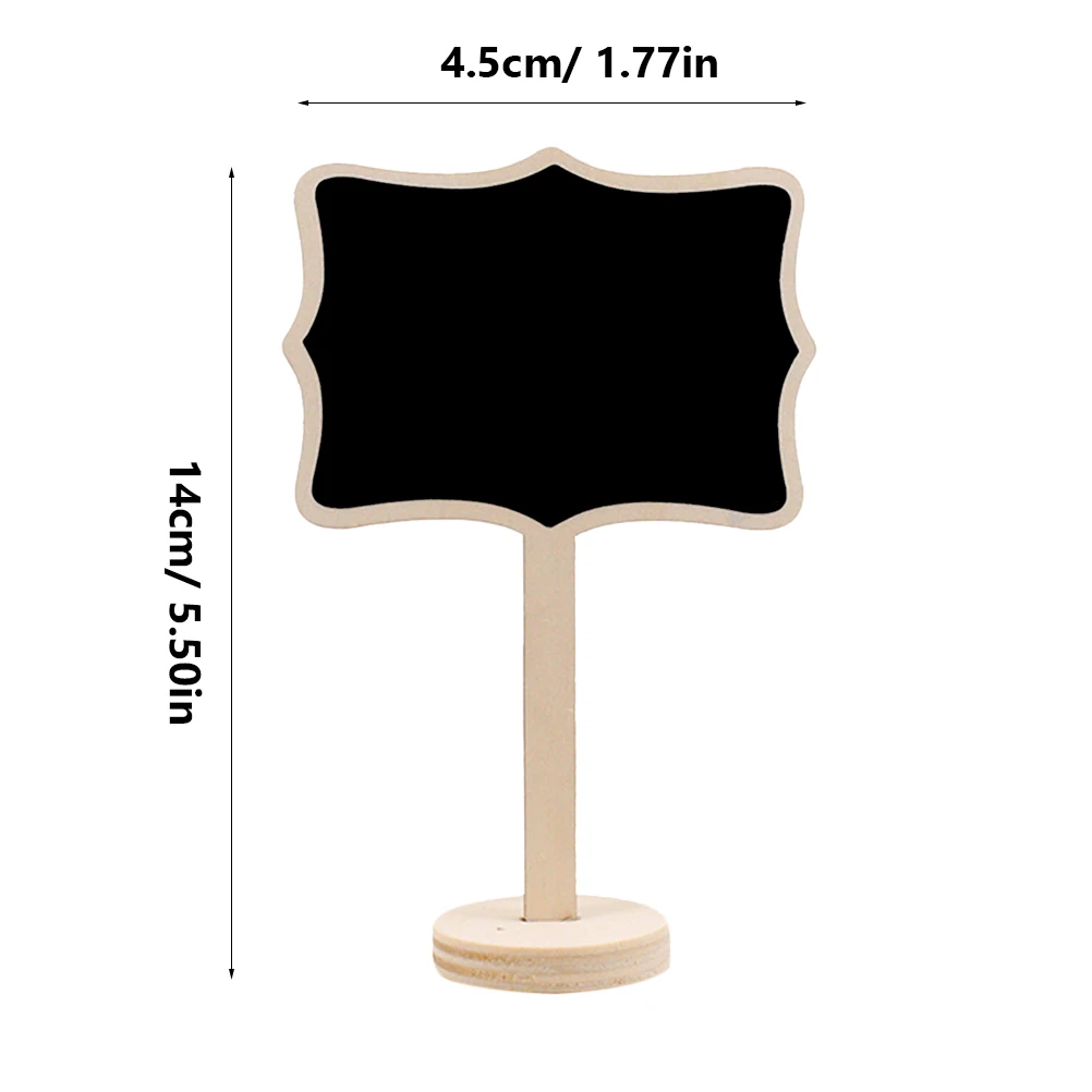 10 Pcs Small Wooden Blackboard Message Mini Home Decor Wedding Party Decoration Label Floral Table Number Chalkboard