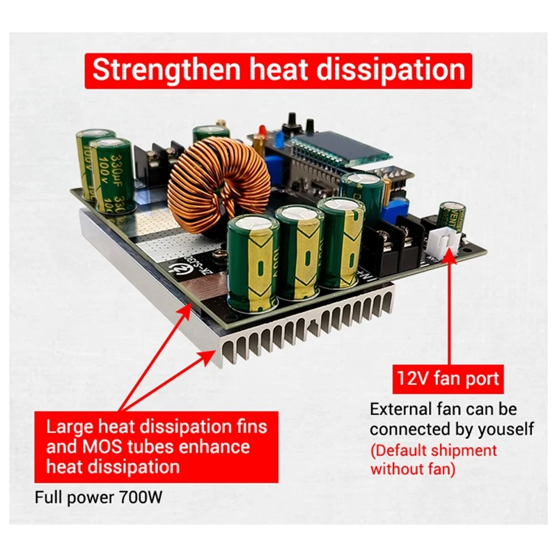 ZK-SJ30 700W Synchronous Rectification 30A Automatic Buck-Boost Power Module Solar Charging MPPT