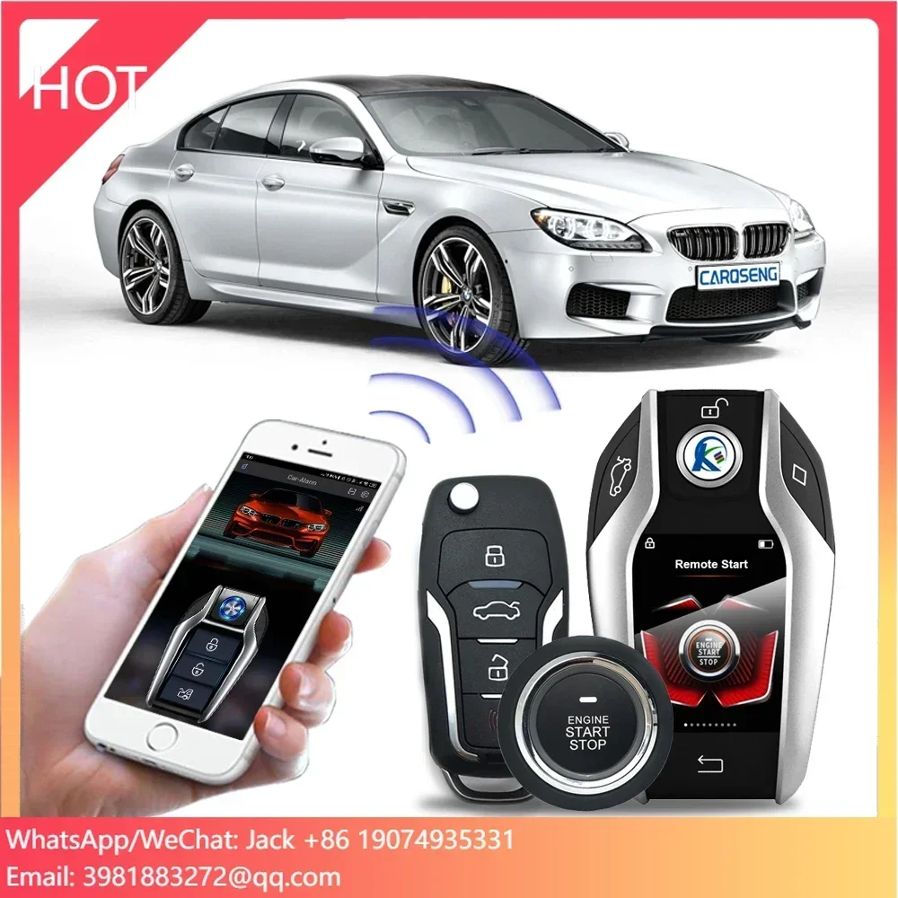 DropShipping BT Remote Starter Ignition Push Button Engine Starter Keyless Entry Car Security Alarms