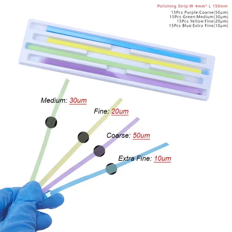 60Pcs/Box Dental Polishing Strip Grinding Sanding Shaping Tooth Interdental Surface Polisher Dentistry Whitening Abrasive Strips