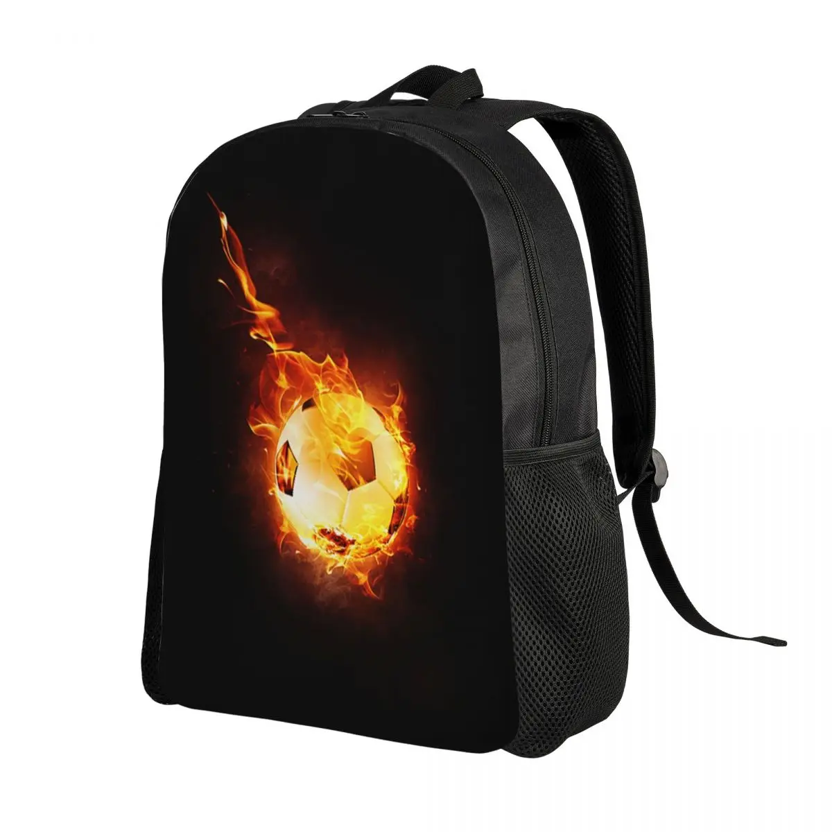 Custom 3D Print Balloon On Fire Backpacks for Boys Girls Sports Lover Football College School Travel Bags Women Men Bookbag