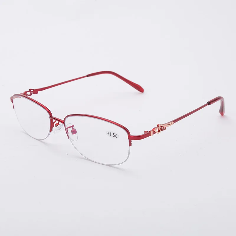 Gafas de presbicia para teléfono móvil para mujer, lentes de dos colores, doble uso, multienfoque, medio marco