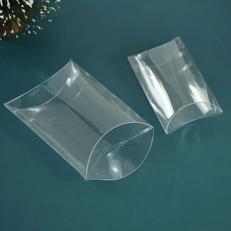 10/20pcs Multis Size Pillow Shape Candy Boxes Wedding Favors Gifts Jewelry Packaging Clear Box Birthday Party Decor Baby Shower view 6