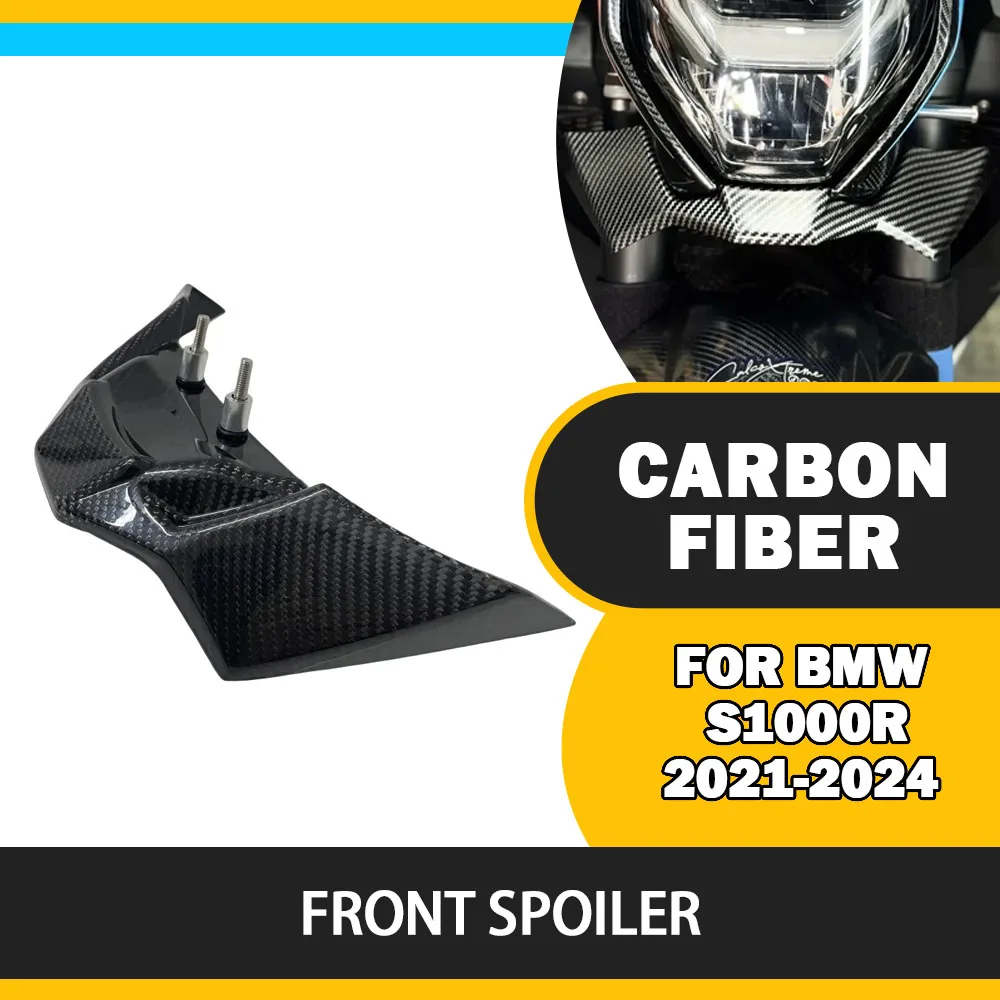 

for BMW S1000R 2021-2024 2025100% Carbon fiber New motorcycle Wing Downforce Front Spoiler Naked Aerodynamic Winglet accessories