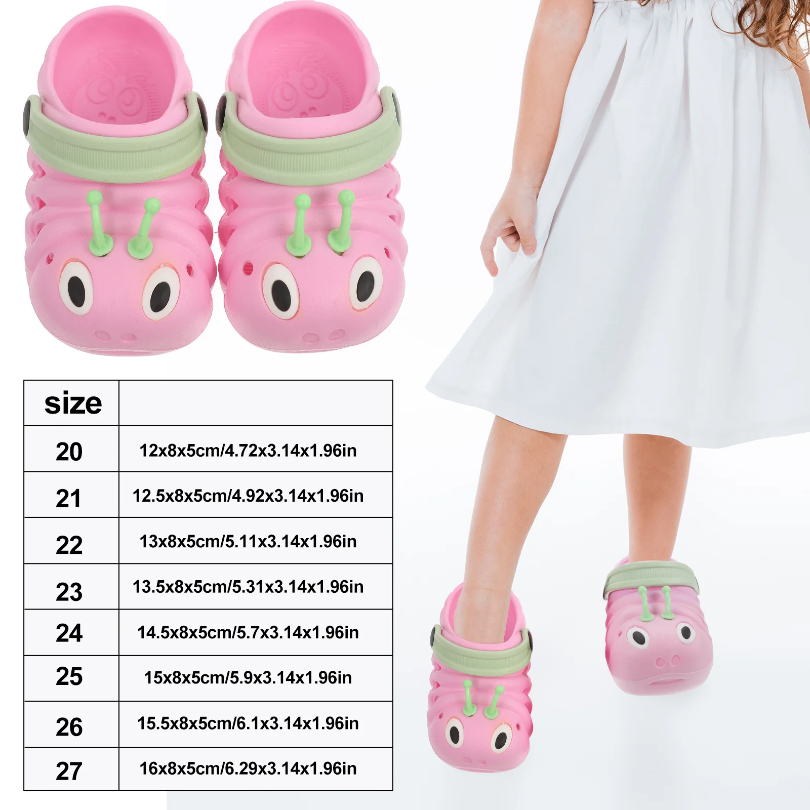 1 زوج الاطفال عدم الانزلاق الصنادل الوردي حجم 29 طول 17 سنتيمتر الترا مريح خفيفة الوزن المنزل أحذية الحفلات المدرسية للبنين بنات #3