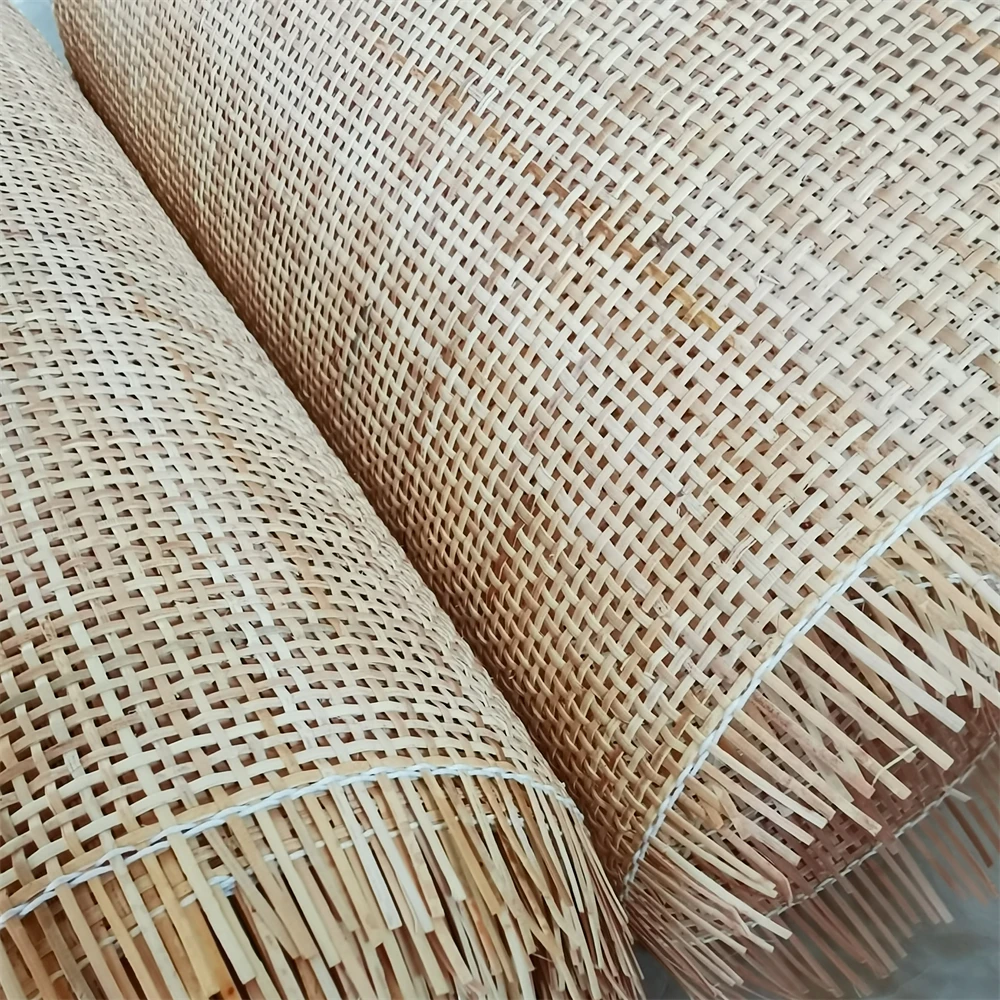 

40cm/45cm Wide 7-8 Meters Real Natural Rattan Webbing Roll Indonesian Cane Fabric Sheets For Diy Furniture Material Home Depot