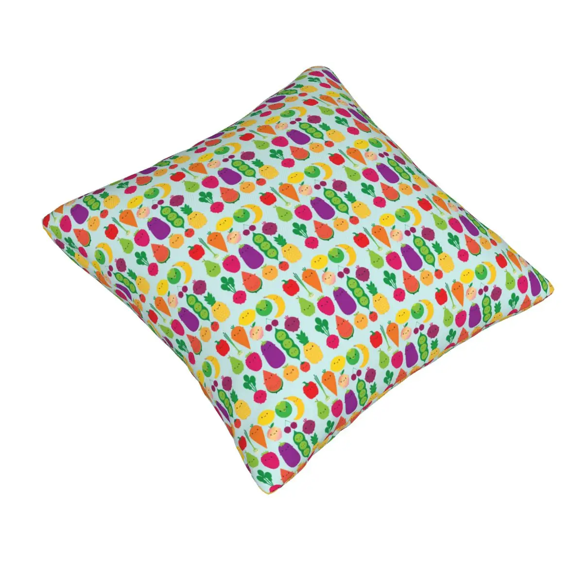 5 A Day Fruit And Vegetables Square Pillowcase Pillow Cover Cushion Zip Decorative Comfort Throw Pillow for Home Sofa