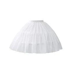 White Short Petticoats for Wedding Lolita Woman Girl Underskirt Crinoline Fluffy Pettycoat Hoop Skirt