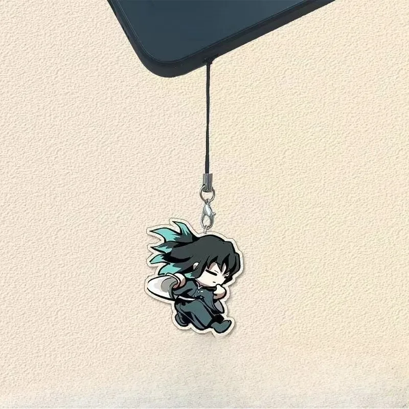 

Kawaii Demon Slayer Keychain Tokitou Muichirou Anime Peripheral Acrylic Pendant Student Cute Anime School Bag Pendant Gift