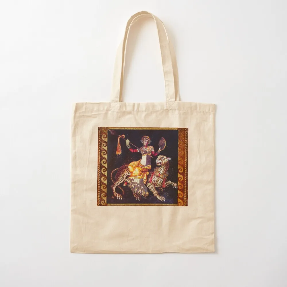 

DIONYSOS WITH A SPEAR RIDING A LEOPARD Antique Greek Mosaics Tote Bag sacs de shopping canvas bags Canvas Tote Bag