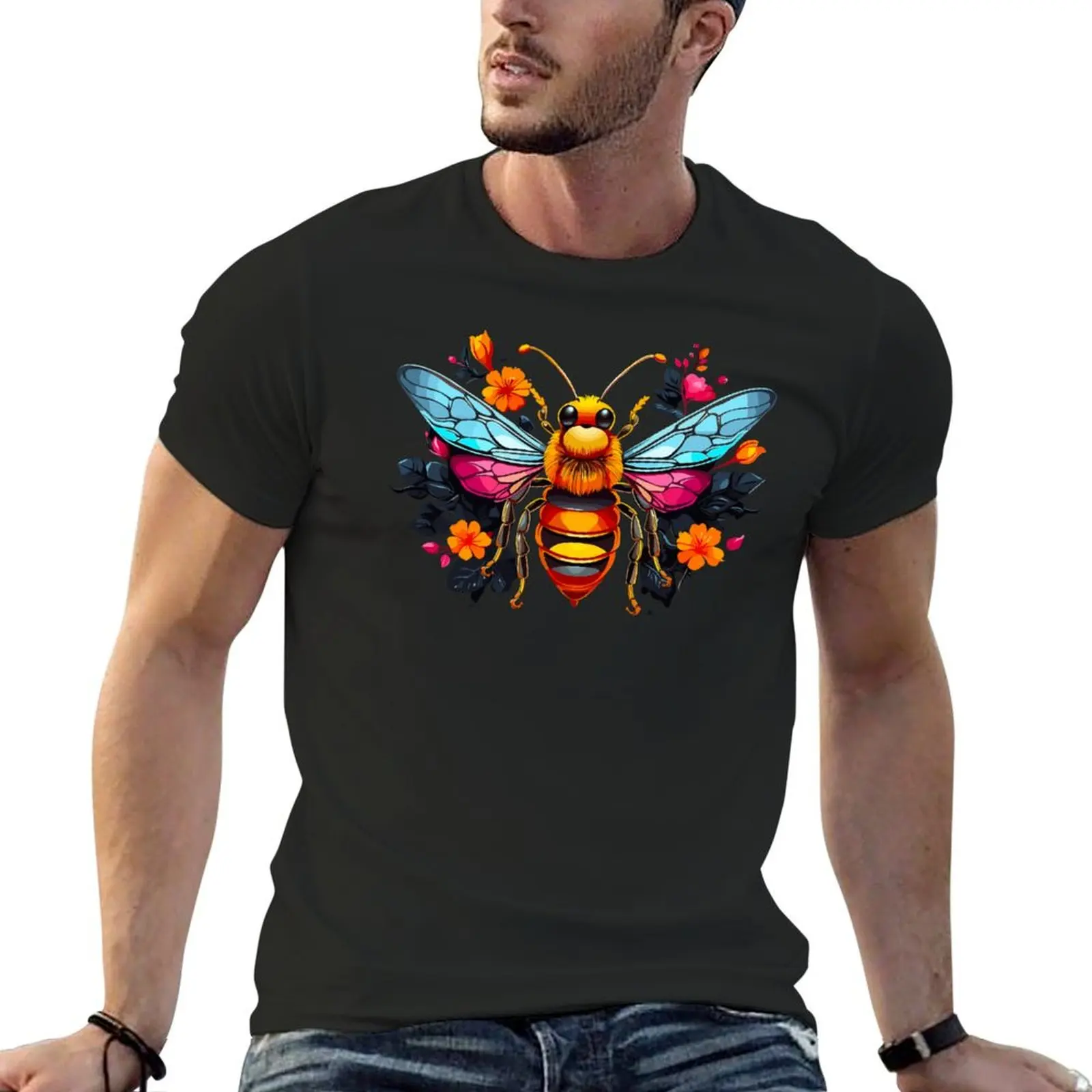 The Majestic Bee T-shirt summer top oversizeds customs design your own men clothes