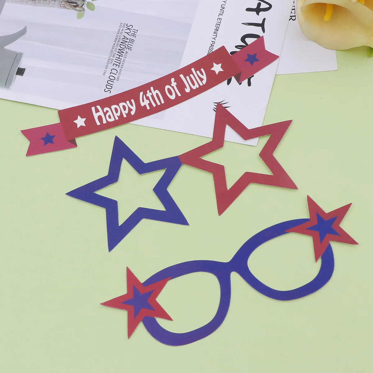 

26pcs Photo Props For Independence Day Party Festival Carnival Decoration Funny Photography Accessories Handheld Props