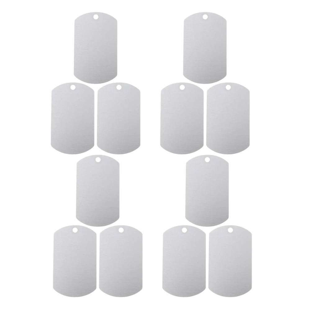 

12pcs Aluminum Tags Blank Dog ID Labels Dog Tags For Large Dogs Metal Stamping Blanks Craft Supplies Pet Calf Identification