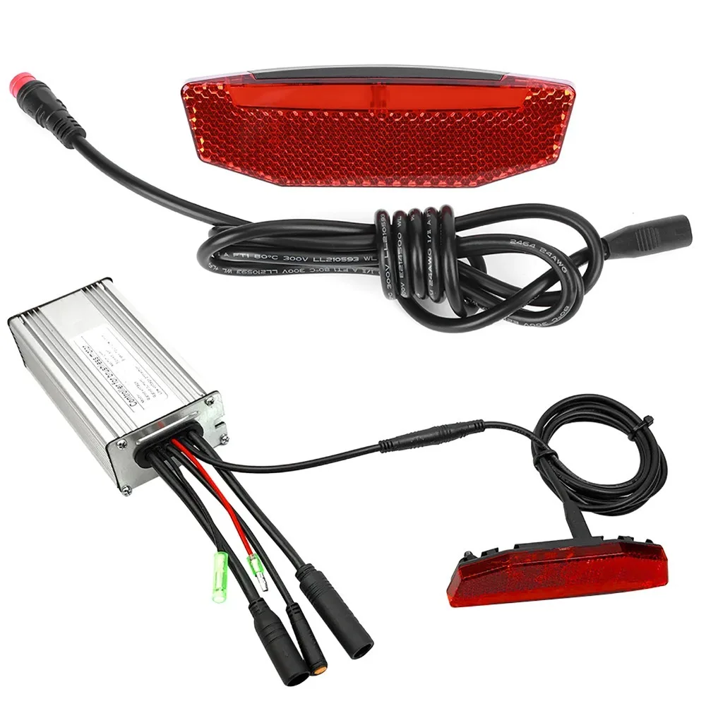 

Durable Waterproof Connector E-Bike Tail Light 6V-60V Voltage Red Riding LED Light LED Warning Light Electric Bike