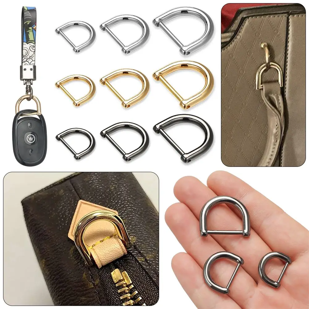 1PCS Metal Detachable Open Screw D Ring Buckle Shackle Clasp for Leather Craft Bag Strap Belt Handle Shoulder Webbing