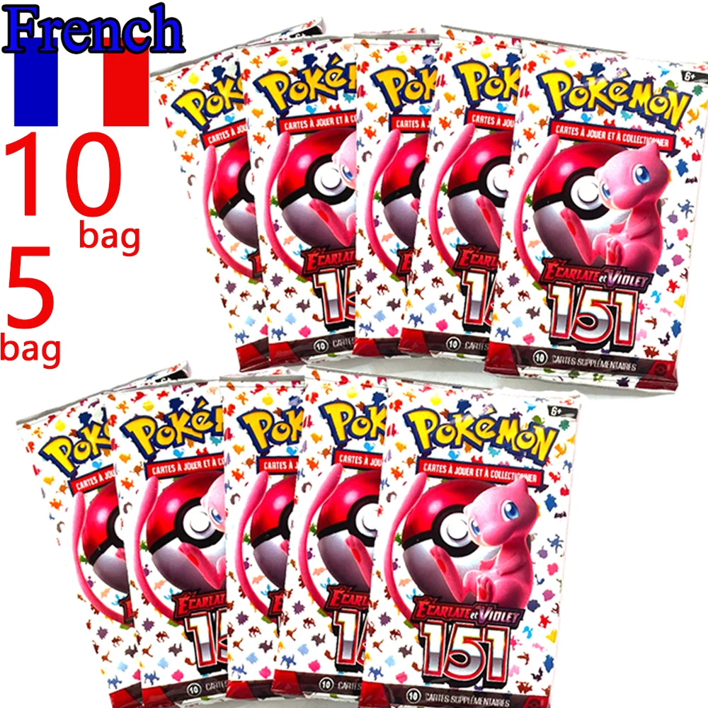 5 ~ 10 أكياس بوكيمون فرنسية TCG: Ecarlet & Violet Etsncelles Astral Radiance Obsidian Flames Booster Box لعبة أوراق البوكيمون