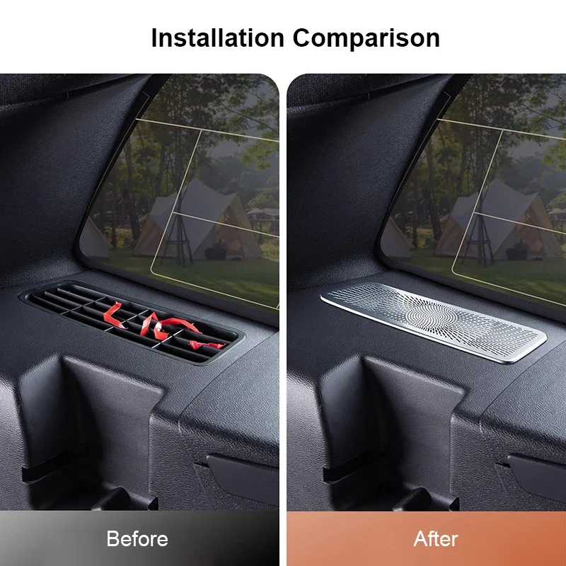 2pcs Car Trunk Air Outlet Dust Cover Trim Sticker Stainless Steel Protective Cover for Volvo XC60 2018-2026 Interior Accessories - view 4