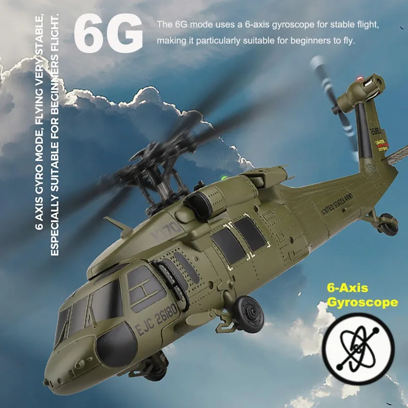 

K170 RC Helicopter 2.4GHz Remote Control Aircraft with 6-Axis Gyro and Altitude Hold for Adults & Beginners