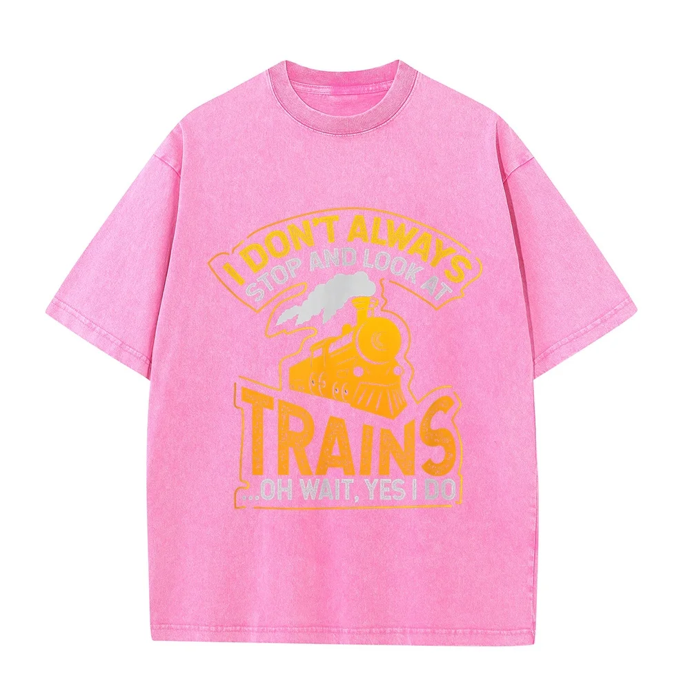 Ich halte nicht immer und schaue nach dem Zug T-Shirt Топы Pesca Autumn Casual Top Print Tee Shirt Cotton T Humor Short Sleeve