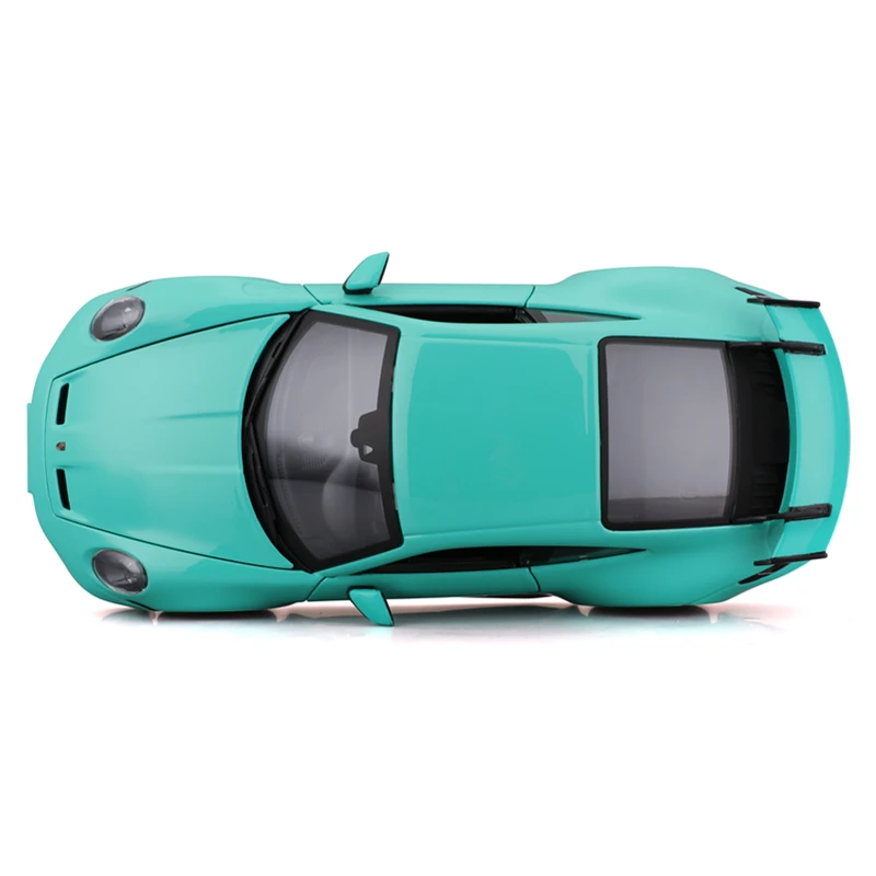 Bburago 1:24 Porsche 911 GT3 Fluorescent Green gray Alloy Luxury Vehicle Diecast Car Model Toy Collection Gift Birthday Present