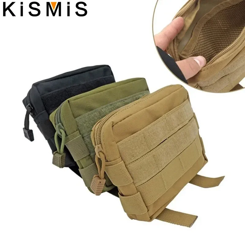 KISMIS Outdoor EDC Carry Tool Waist Bag Molle Vest Tactical Accessory Bag Medical First Aid Bag Hunting Bag Survival Equipment