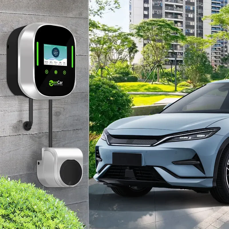 22kw EV wall charger socket version ev charging station WIFI RFID support smart application APP wall box