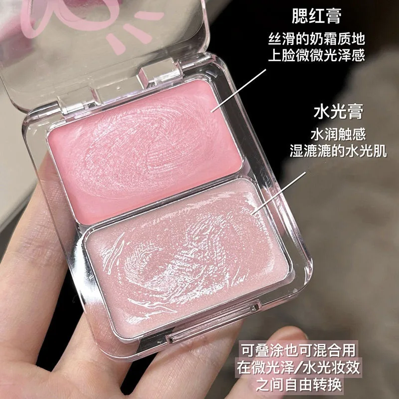 Water Light Peach Cream Blush Milk Pink Cream Natural Cheek Tint Brighten Waterproof Face Contouring Orange Blush Palette Makeup