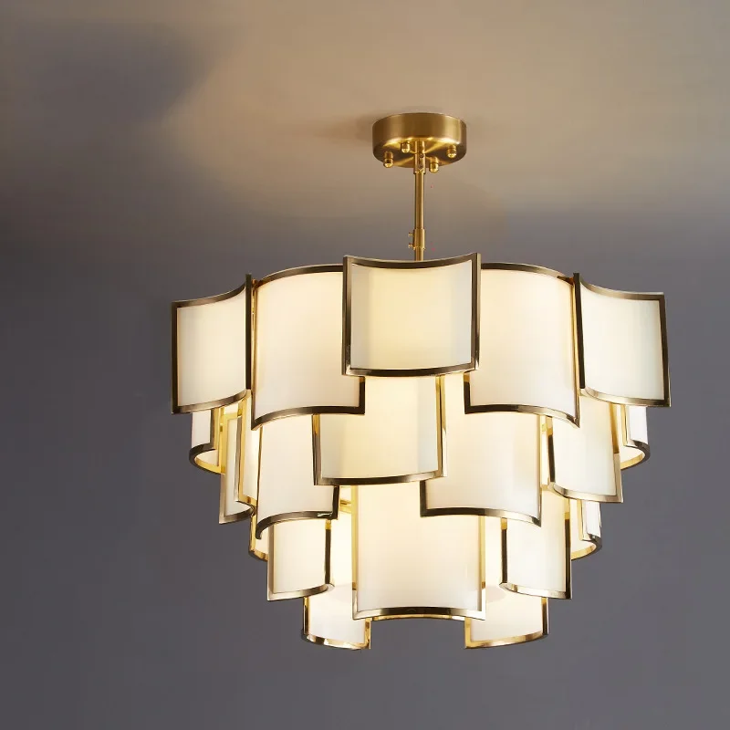 

Vintage Large Glass Led Pendant Lamp Home Villa Loft Chandelier Lighting Fixture Big Project Lustre Suspend Luminaries For Decor