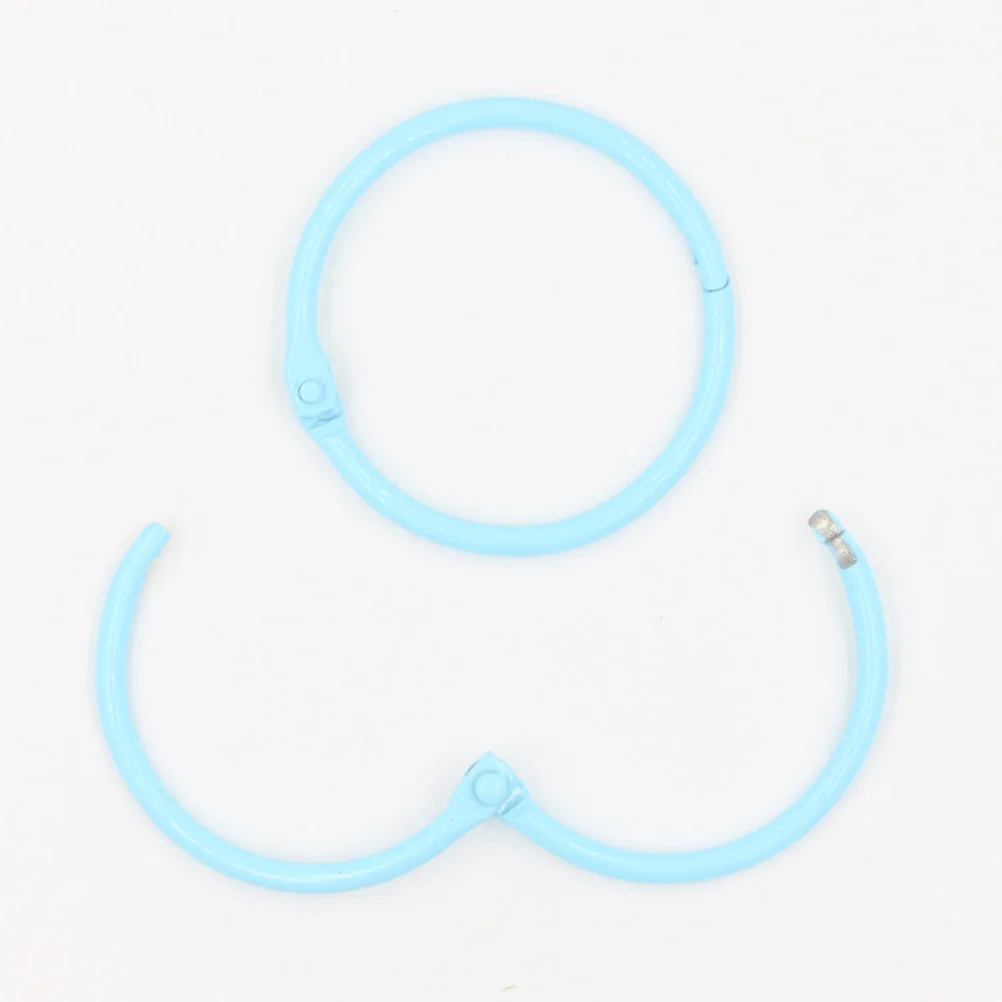 24 stuks metalen losse bladringen kleurrijke sleutelhanger voor scrapbooking fotoclips memo-archivering diverse kleuren