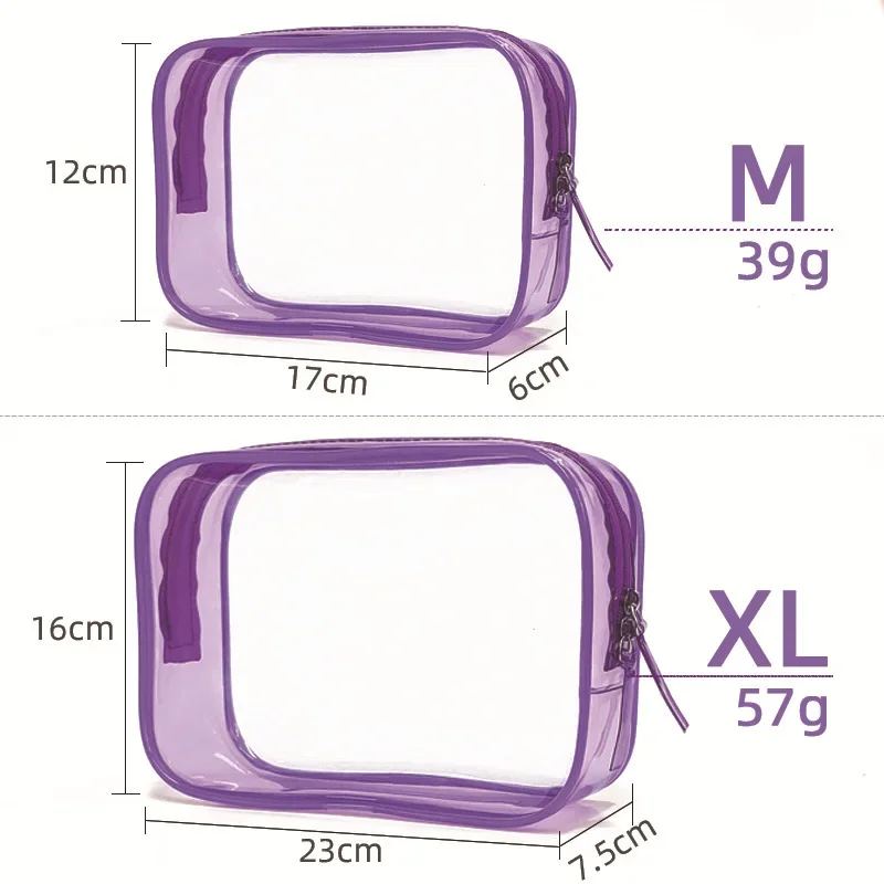 Waterproof Cosmetic Bag Portable Cosmetic Organizer Storage Bag Large Capacity PVC Transparent Wash Bag Travel Storage Bag image 6