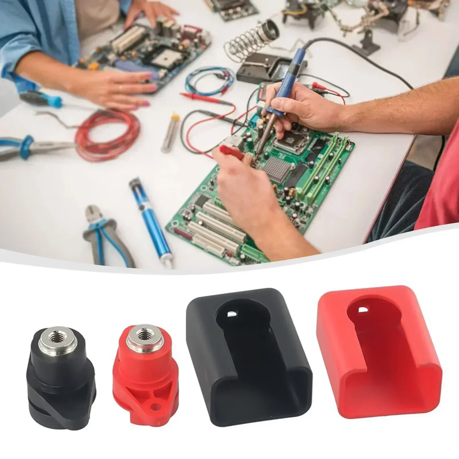 

Set of 2 Lithium Battery Terminals Copper Connectors High Current Rated for Energy Storage Battery Cabinets with Dust Guards